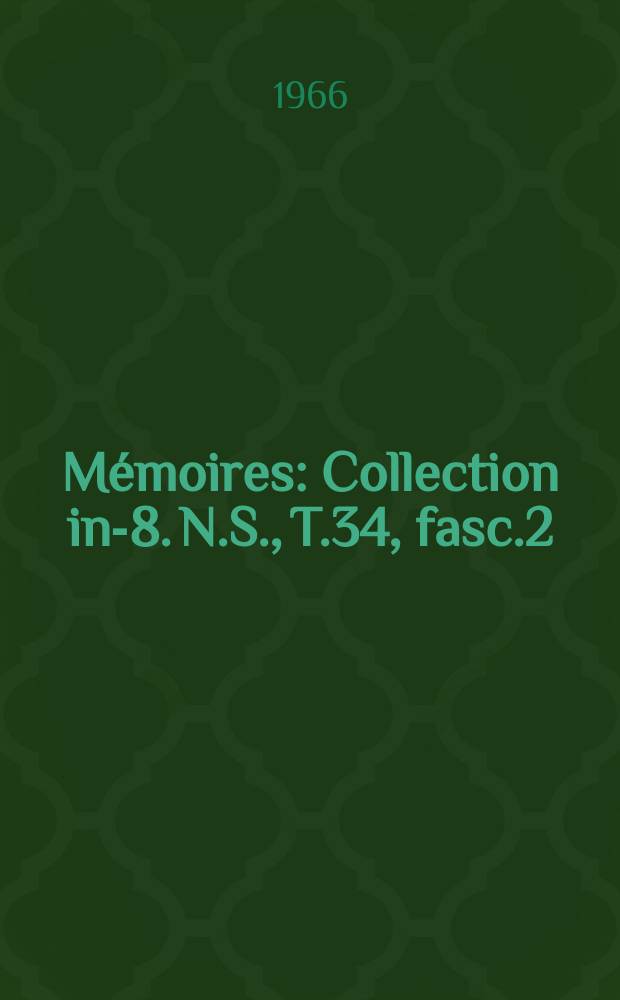 Mémoires : Collection in-8. N.S., [T.]34, [fasc.]2 : Rights in land and its resources among the Nyanga
