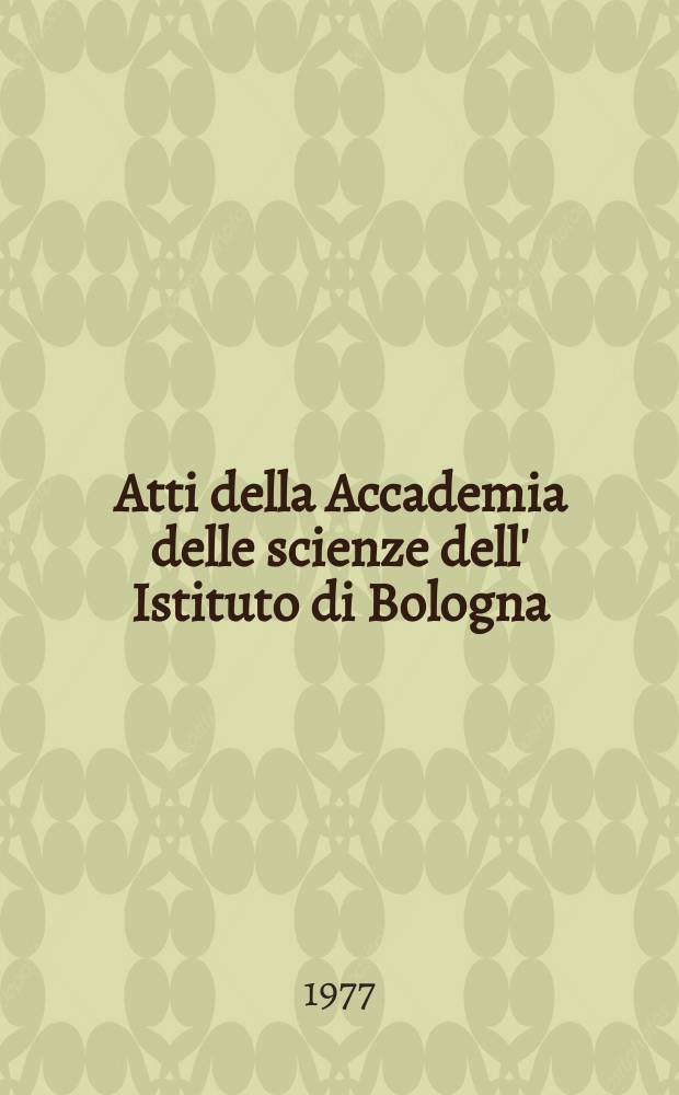 Atti della Accademia delle scienze dell' Istituto di Bologna : Classe di scienze fisiche. Effetti del carminio e dell' acido carminico "in vivo" e "in vitro"