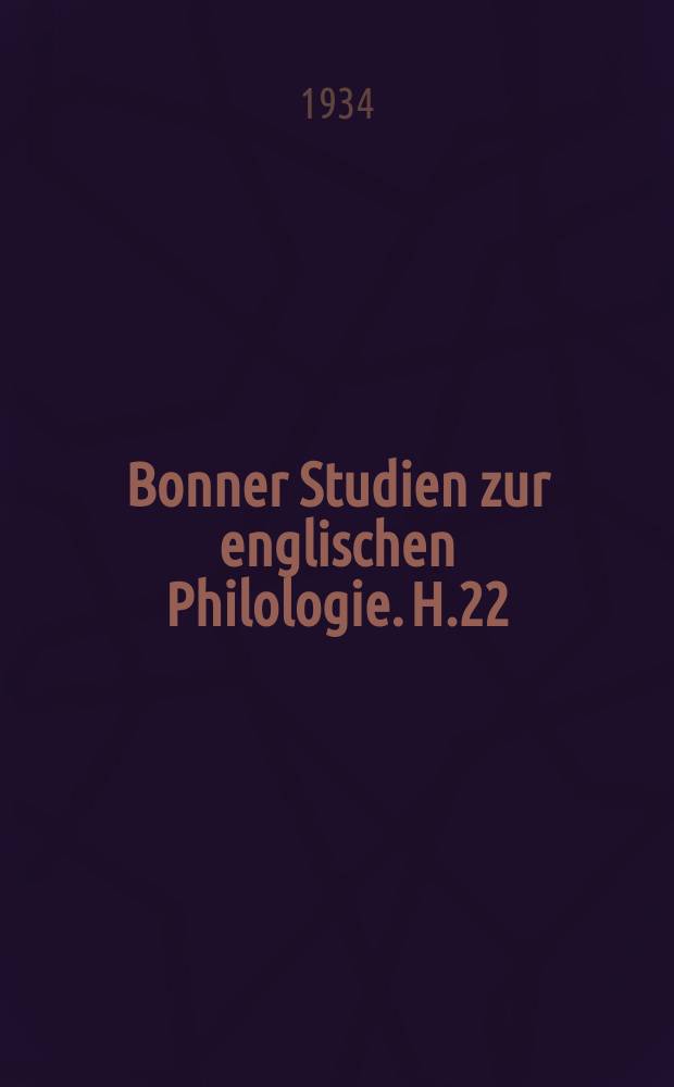 Bonner Studien zur englischen Philologie. H.22 : Ursprung und Entwicklung des Monologs bis zu seiner Entfaltung bei Shakespeare