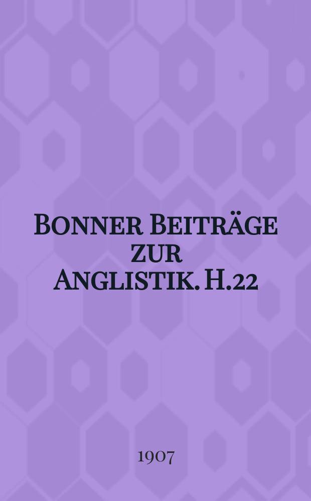 Bonner Beiträge zur Anglistik. H.22 : Be dōmes dæge
