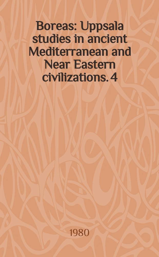 Boreas : Uppsala studies in ancient Mediterranean and Near Eastern civilizations. 4:4 : Excavations in the Barbouna area at Asine