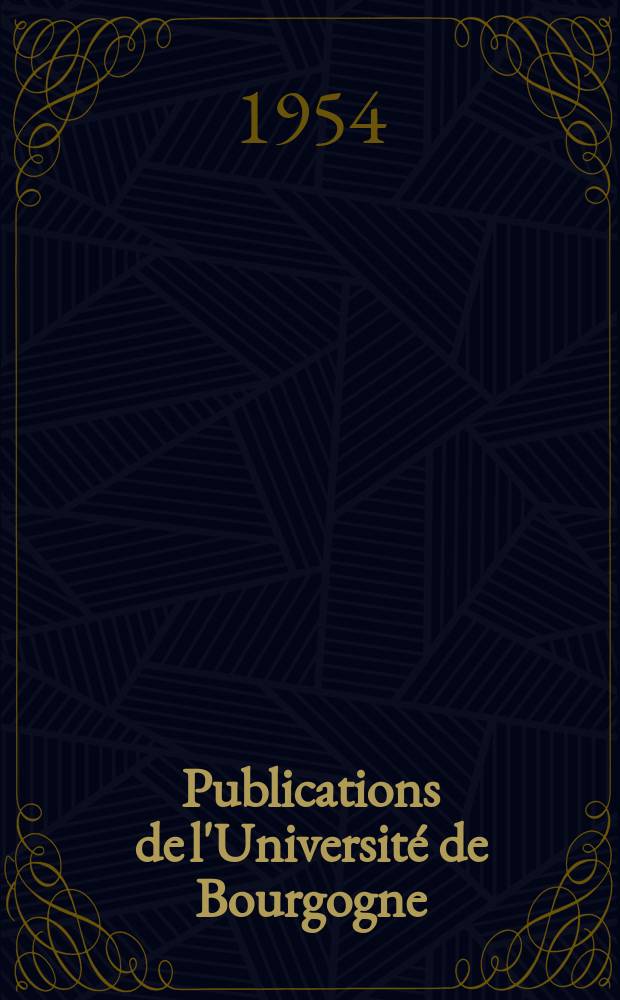 Publications de l'Université de Bourgogne
