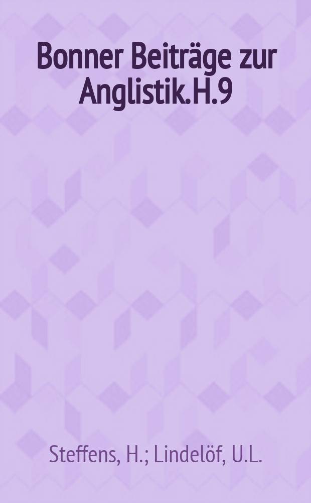 Bonner Beiträge zur Anglistik. H.9 : Versbau und Sprache des mittelenglischen stabreimenden Gedichte "The Wars of Alexander". Wörterbuch zur interlinearglosse des Rituale ecclesiae Dunelmensis