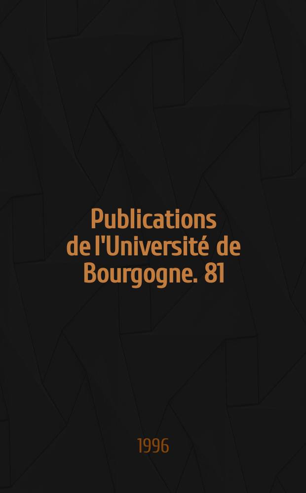 Publications de l'Université de Bourgogne. 81 : L'Infrajudiciaire du Moyen Age à l'époque contemporaine