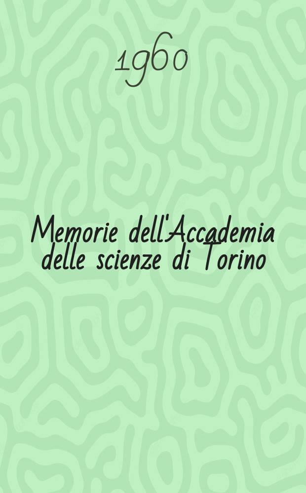 Memorie dell'Accademia delle scienze di Torino