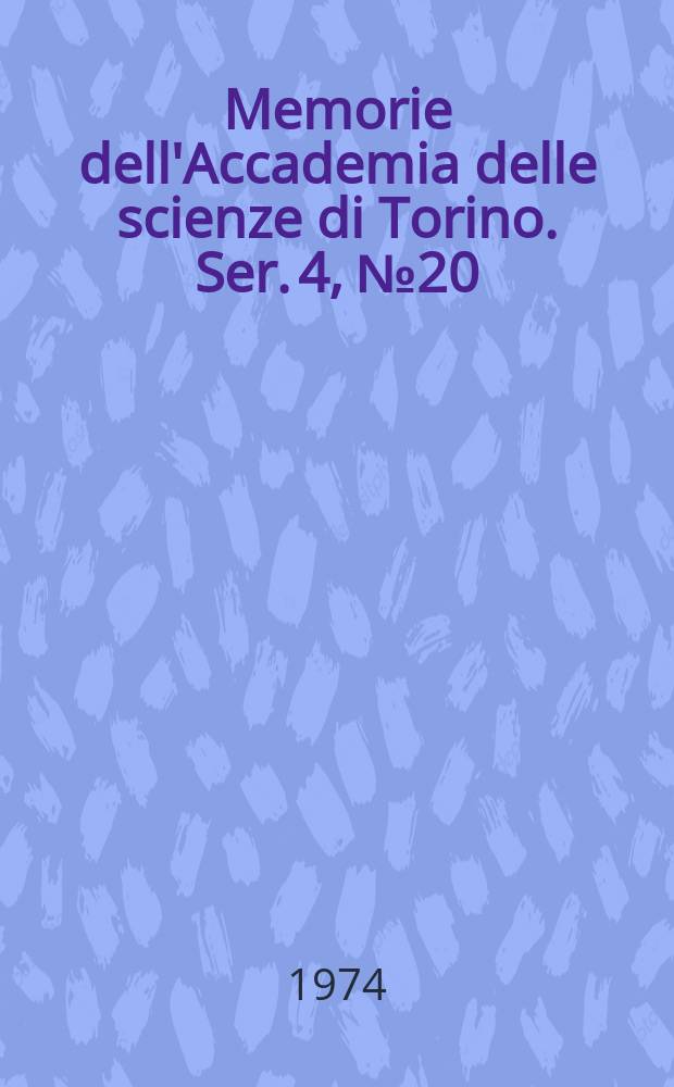 Memorie dell'Accademia delle scienze di Torino. Ser. 4, №20 : Indagine sperimentale sul coefficiente di attrito...