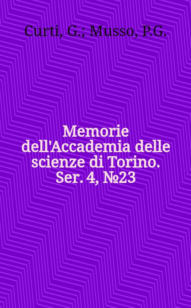 Memorie dell'Accademia delle scienze di Torino. Ser. 4, №23 : Procedimento per la progettazione...