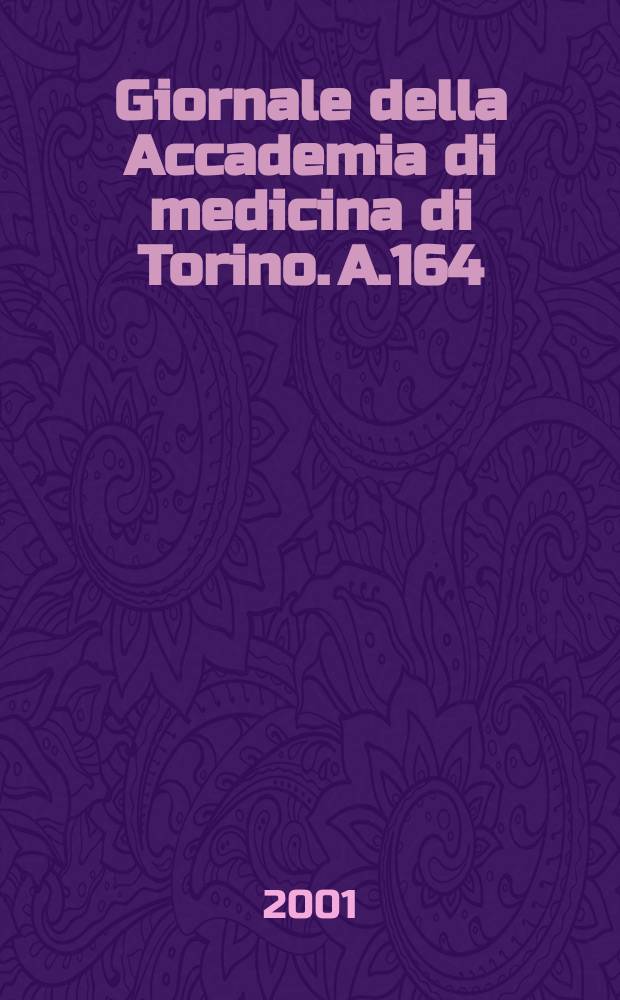 Giornale della Accademia di medicina di Torino. A.164