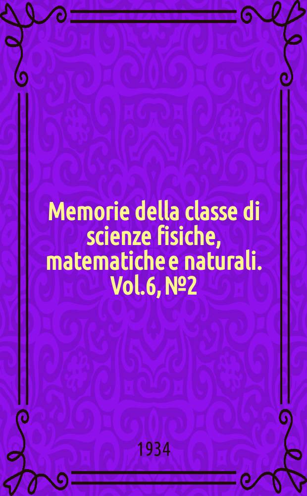 Memorie della classe di scienze fisiche, matematiche e naturali. Vol.6, №2 : Ricerche elettroacustiche sopra il "Timbro di voce" nel linguaggio parlato