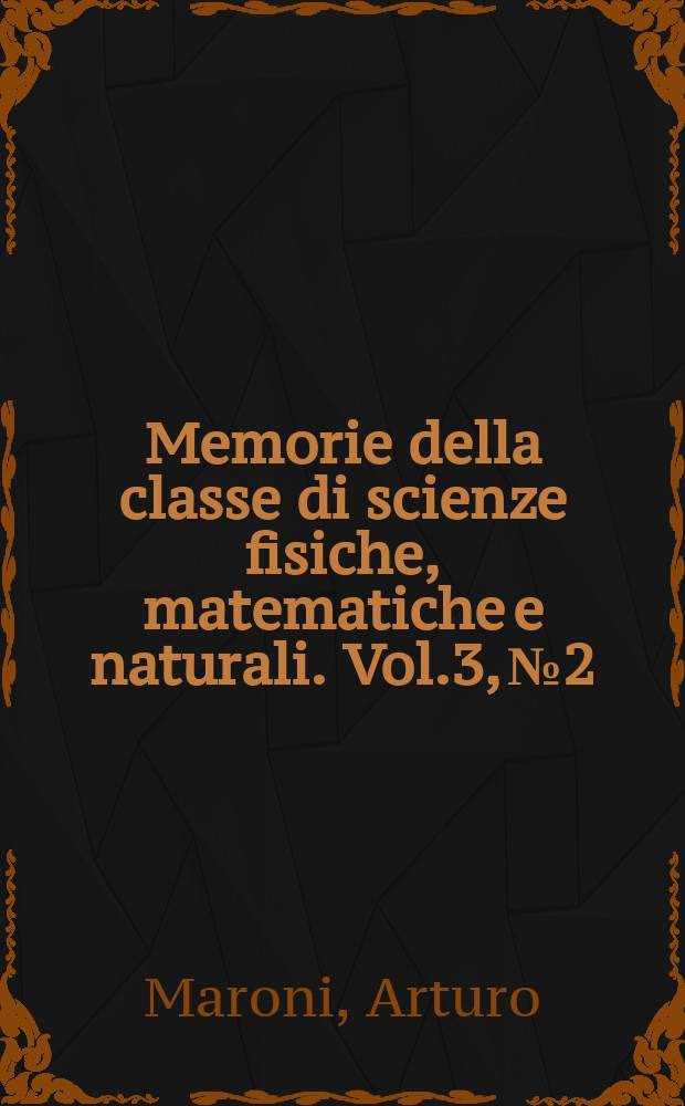 Memorie della classe di scienze fisiche, matematiche e naturali. Vol.3, №2 : Sulle serie algebriche dotate di punti multipli variabili, appartenenti ad una curva algebrica