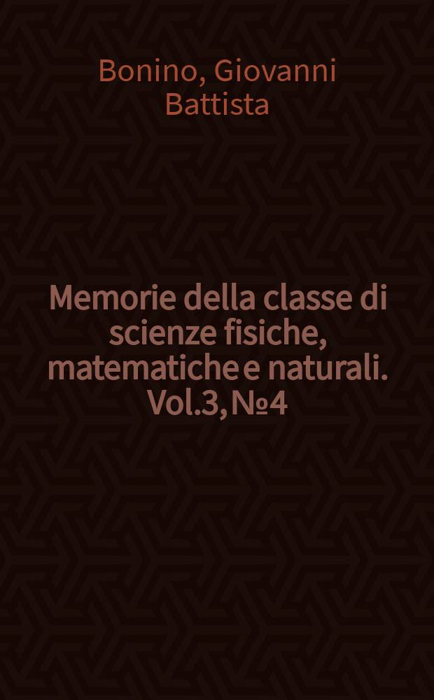 Memorie della classe di scienze fisiche, matematiche e naturali. Vol.3, №4 : Studi sull'effetto Raman nei terpeni