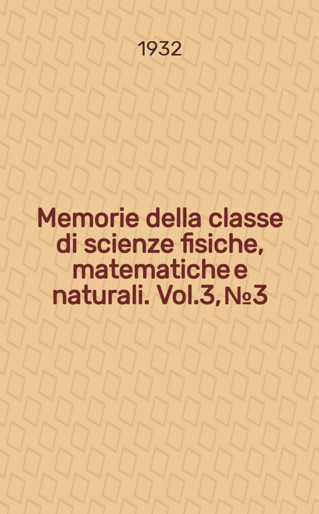 Memorie della classe di scienze fisiche, matematiche e naturali. Vol.3, №3 : Ancóra cimenti e risultati nello studio della fatica muscolare e nervosa