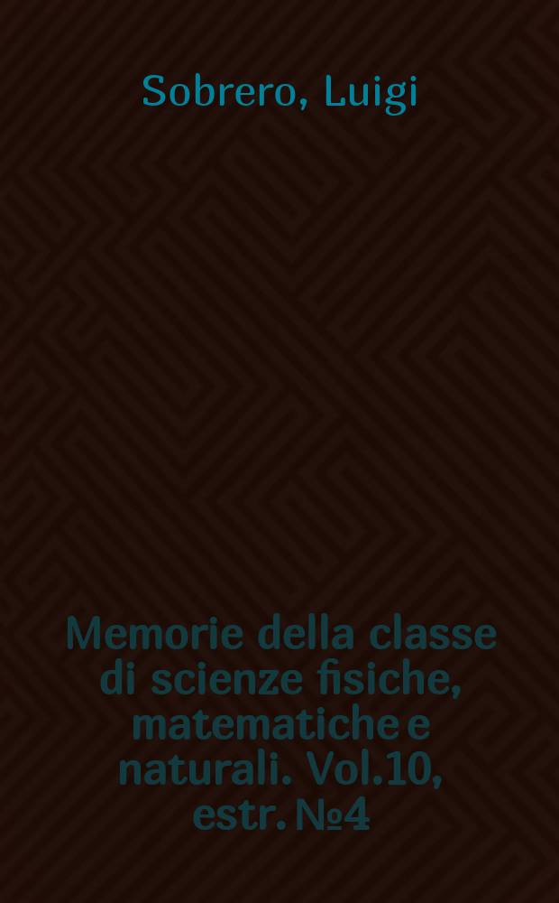 Memorie della classe di scienze fisiche, matematiche e naturali. Vol.10, estr. №4 : Sollecitazioni elastiche di un sistema piano con foro rinforzato
