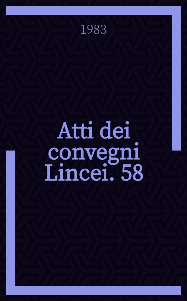 Atti dei convegni Lincei. 58 : "Gogol' e la sua opera", colloquio italo-sovietico (1981; Roma)