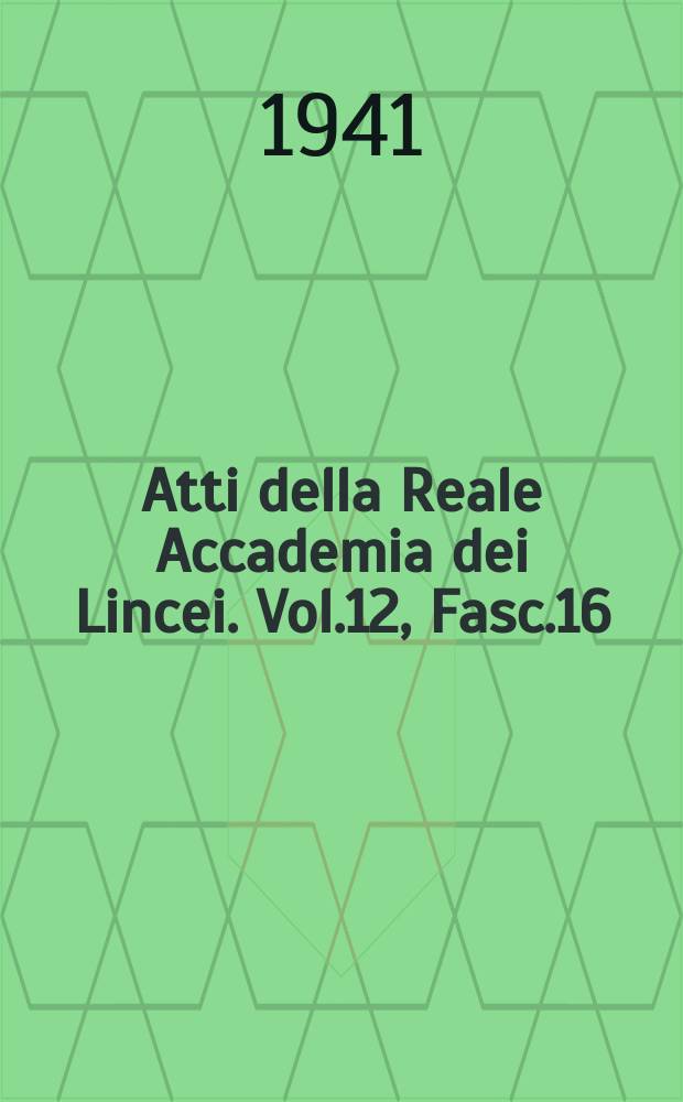 Atti della Reale Accademia dei Lincei. Vol.12, Fasc.16 : Sulla varietà delle faccette ρ-dimensionali di Sr