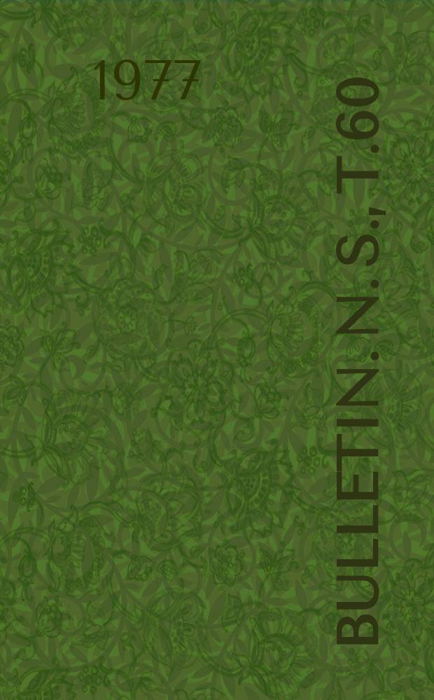 Bulletin. N. S., T.60