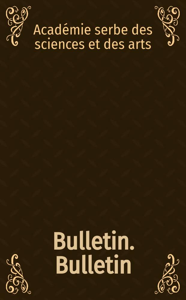 Bulletin. Bulletin