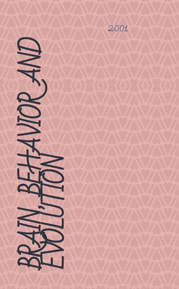 Brain, behavior and evolution : Offic. organ of the J.B. Johnston club. Vol.57, №5 : Social modulation of brain and behavior