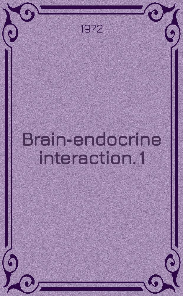 Brain-endocrine interaction. 1 : Median eminence: structura and function