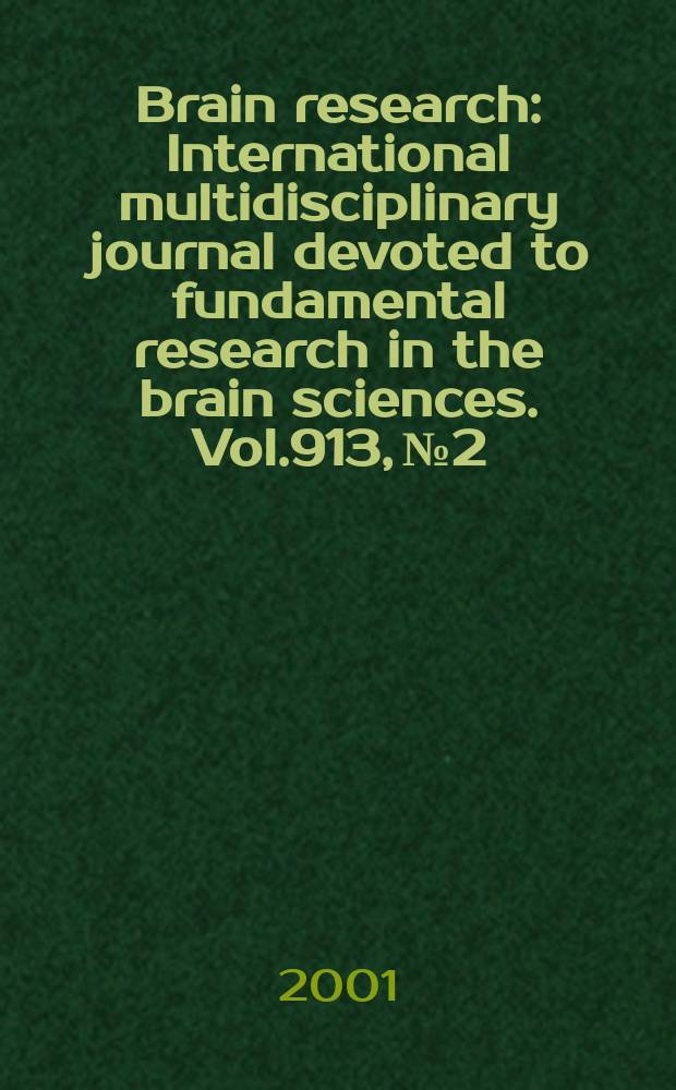 Brain research : International multidisciplinary journal devoted to fundamental research in the brain sciences. Vol.913, №2