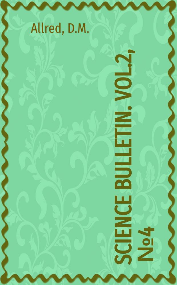 Science bulletin. Vol.2 , №4 : Nevada Test Site study areas and specimen depositories