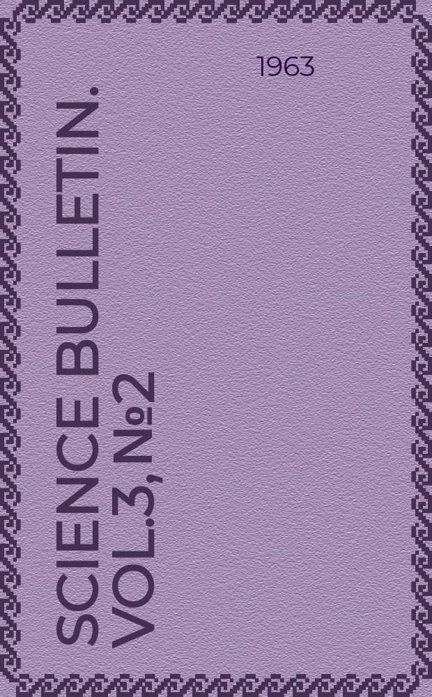 Science bulletin. Vol.3, №2 : Solpugida of the Nevada Test Site