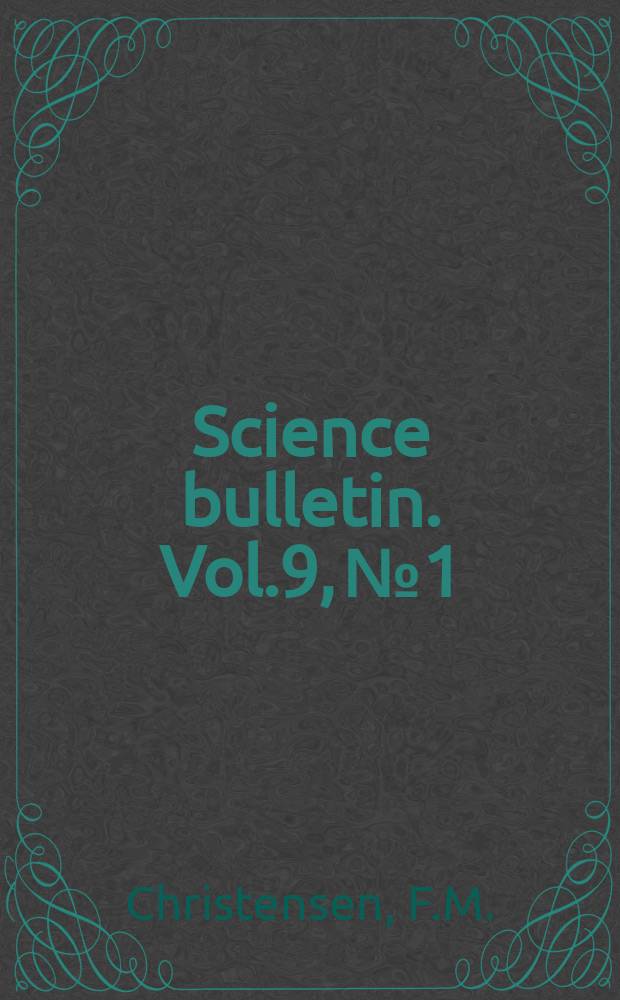 Science bulletin. Vol.9, №1 : Bibliography of Utah hotany and wildland-conservation