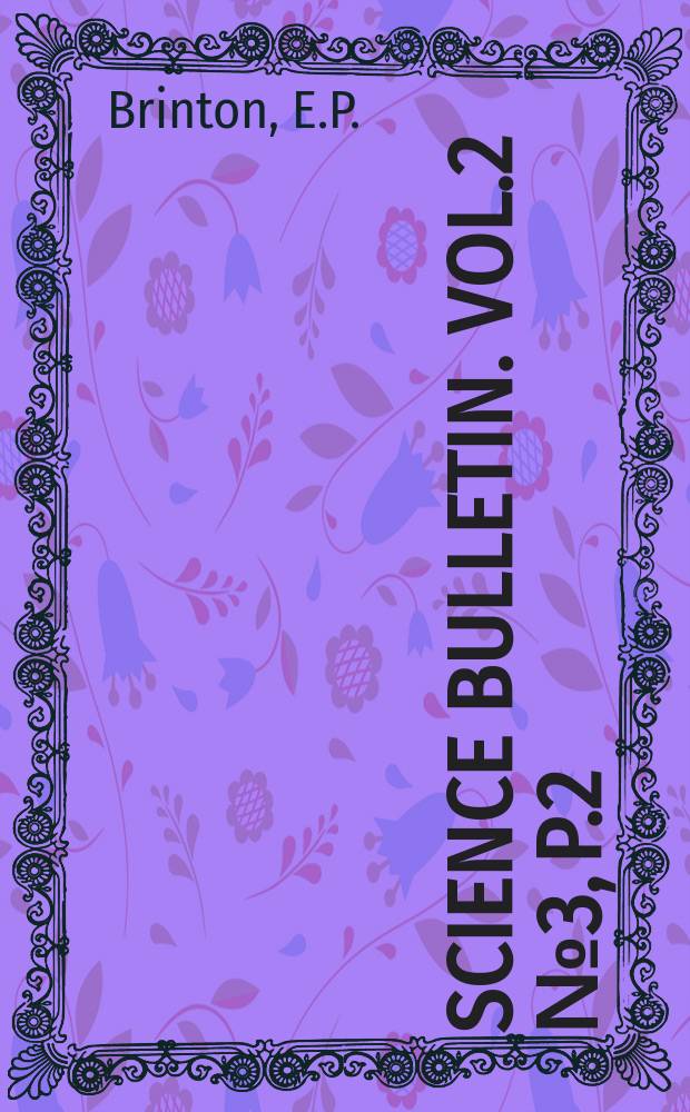 Science bulletin. Vol.2 №3, P.2/3 : Hard-hodied ticks of the western United States