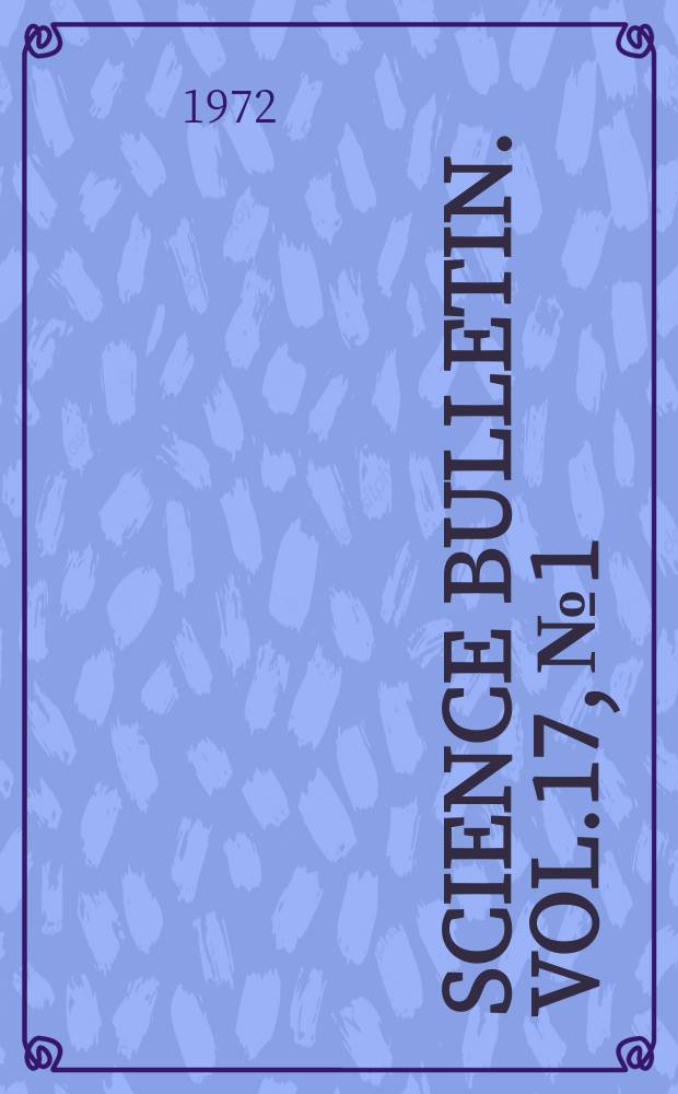 Science bulletin. Vol.17, №1 : Nycteribiid batflies from Venezuela. New world Polyctenidae (Hemiptera), with special reference to Venezuelan species
