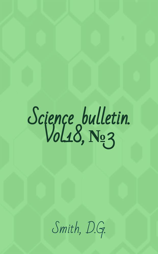 Science bulletin. Vol.18, №3 : Breeding ecology of raptors in the Eastern Great Basin