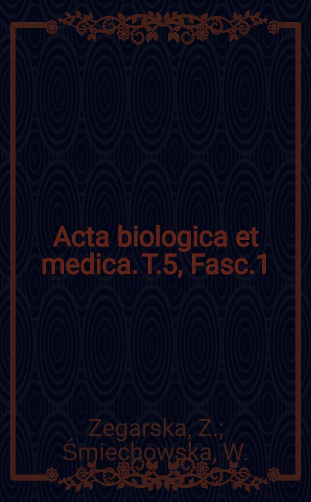 Acta biologica et medica. T.5, Fasc.1 : Wielocukry w rozwoju płuc szczura białego. Wielocukry w rozwoju serca szczura białego