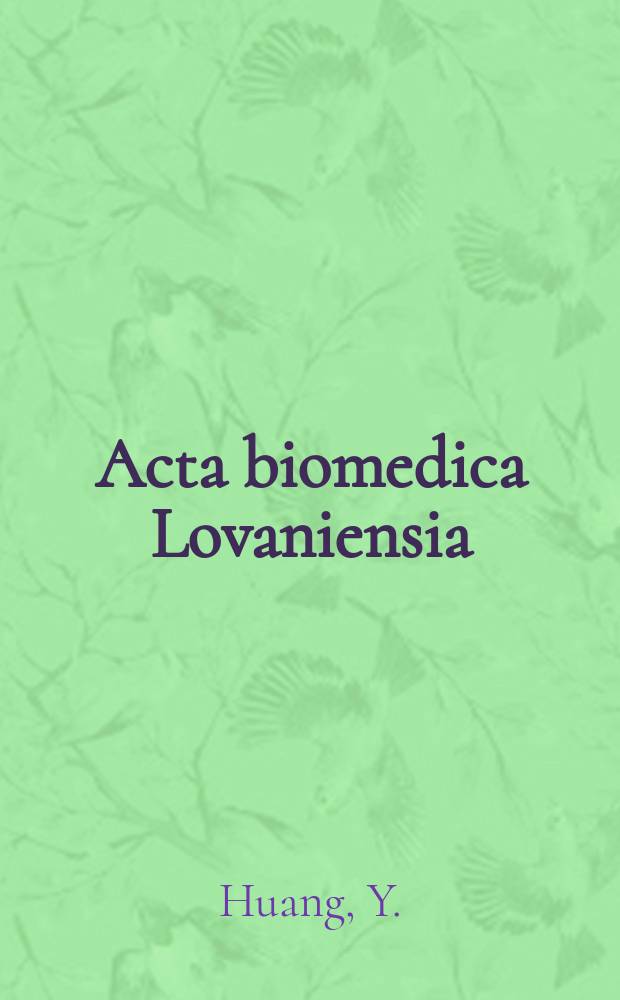Acta biomedica Lovaniensia : Drug eluting stents