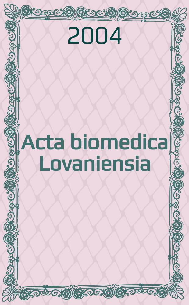 Acta biomedica Lovaniensia : Genetic analysis of herpesvirus ...
