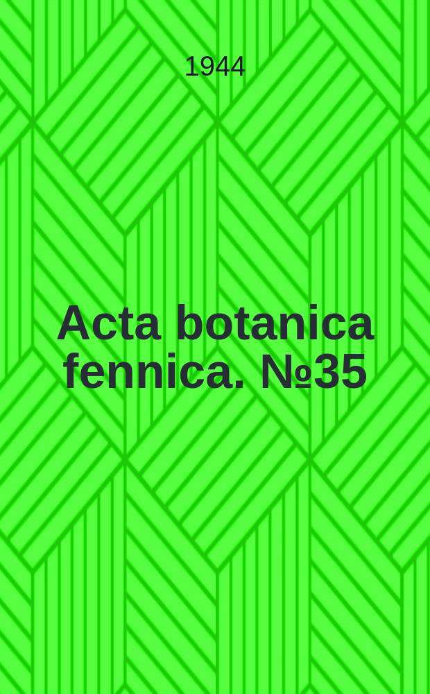 Acta botanica fennica. №35 : On the absorption of lead into the cells of Nitella