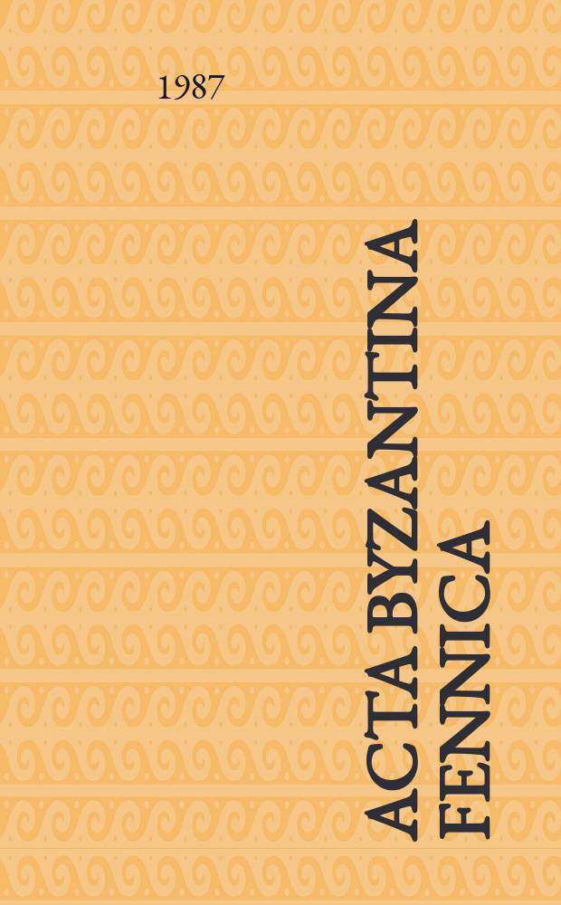 Acta Byzantina Fennica