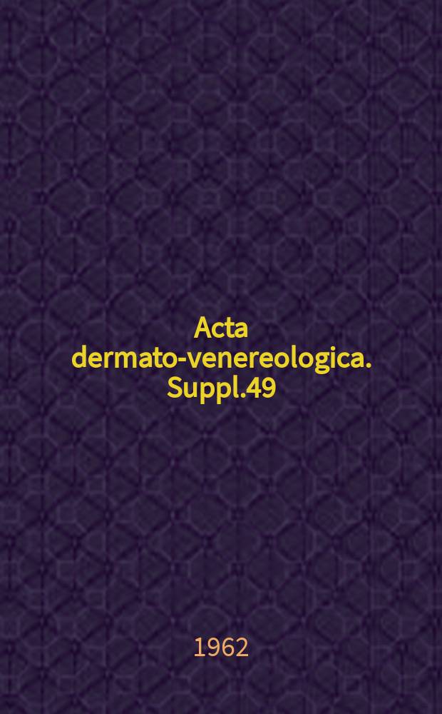 Acta dermato-venereologica. Suppl.49 : Epidermal treatment of guinea pigs with potassium bichromate