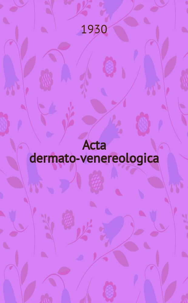 Acta dermato-venereologica