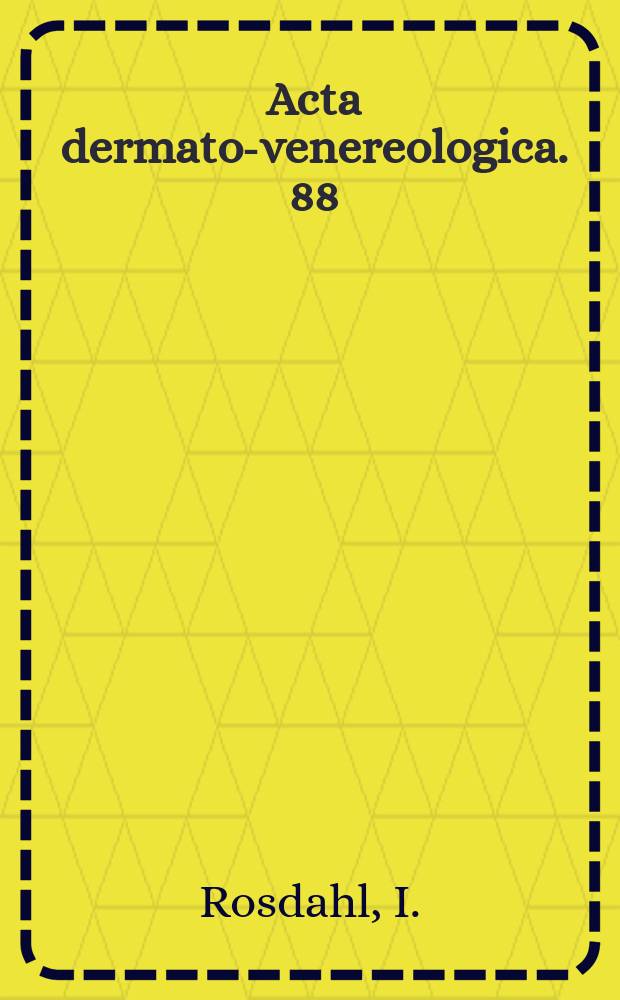 Acta dermato-venereologica. 88 : The epidermal melanocyte population and its ...