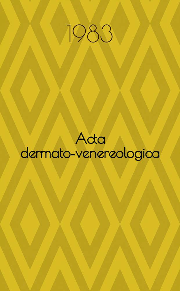 Acta dermato-venereologica : Mycosis fungoides in Norway 1960-80