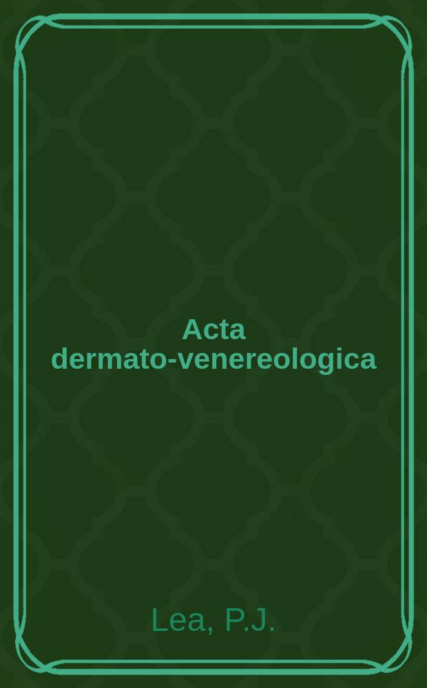 Acta dermato-venereologica : Human melanocytic naevi