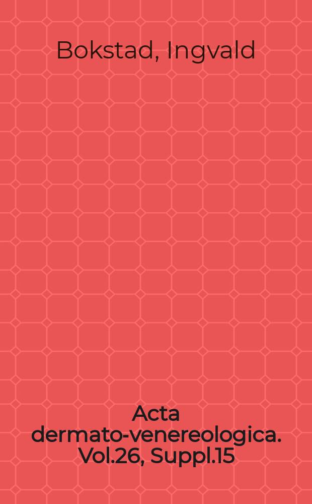 Acta dermato-venereologica. Vol.26, Suppl.15 : Skin reactions caused by fractions of oil of turpentine and hexanitrodiphenylamine. ...