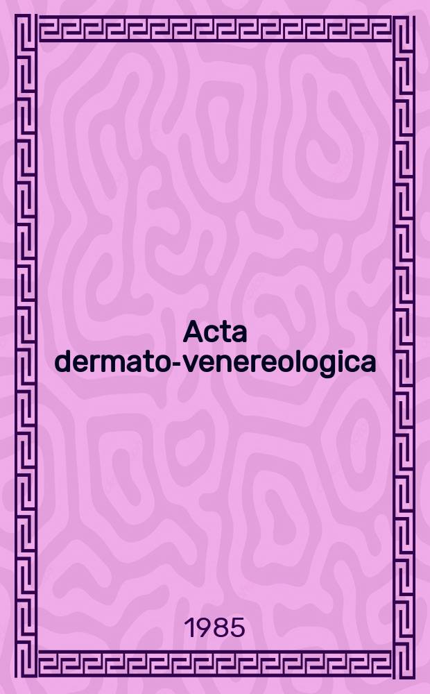 Acta dermato-venereologica : Papers dedicated to Georg Rajka