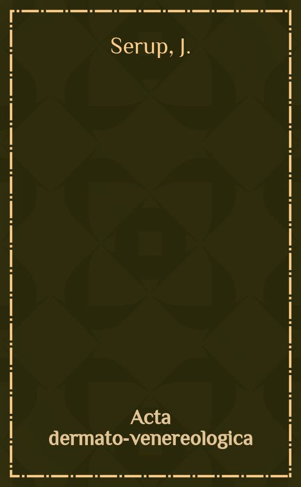 Acta dermato-venereologica : Localized scleroderma (morphoca)