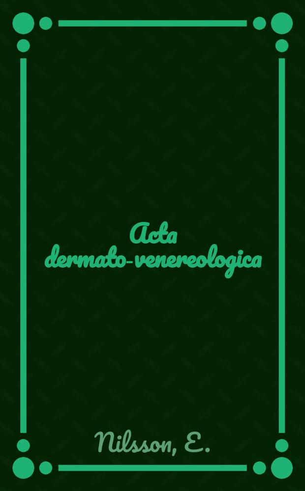 Acta dermato-venereologica : Individual and environmental risk factors ...
