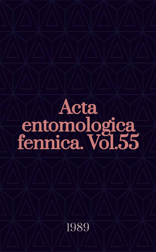 Acta entomologica fennica. Vol.55 : Lists of the insect types in the Zoological museum, University of Helsinki, 10-13