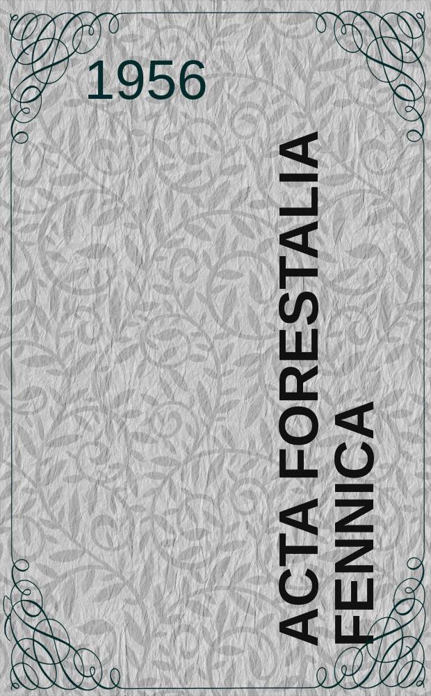 Acta forestalia fennica : Arbeiten den Forstwissenschaftlichen Gesellschaft in Finnland. 65, 4 : Hakkuiden vaikutuksesta kaarnakuoriaisten esiintymiseen eräälä metsäalueella Elelä-Hämeessä