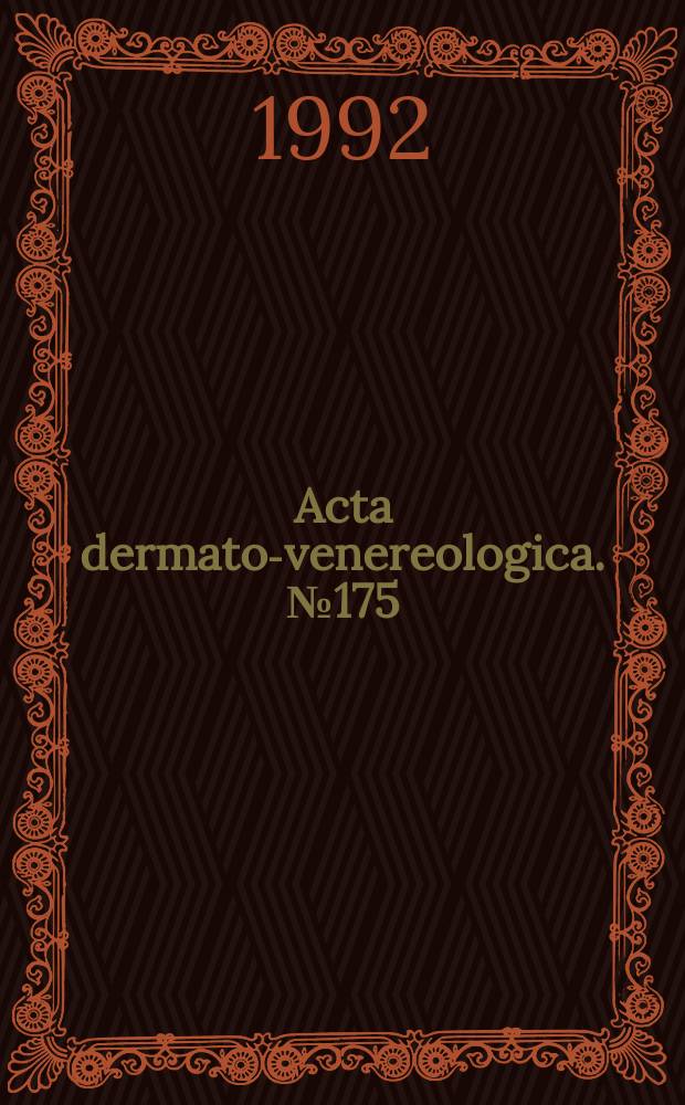 Acta dermato-venereologica. №175 : Echographic evaluation with image analysis