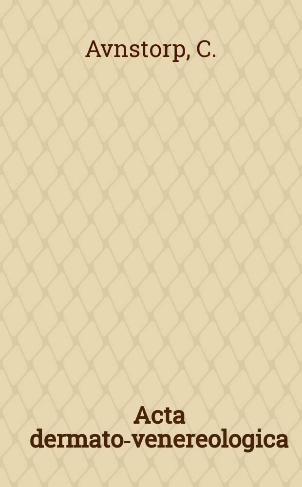Acta dermato-venereologica : Cement eczema