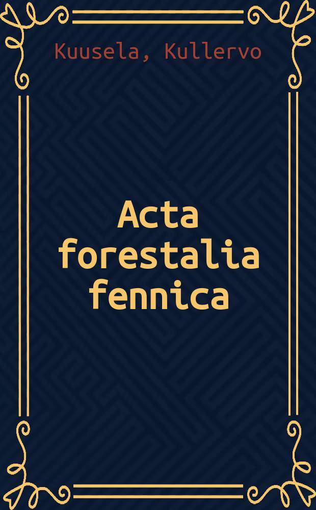 Acta forestalia fennica : Arbeiten den Forstwissenschaftlichen Gesellschaft in Finnland. 72, 3 : Maan kuvioiden ja puuston vaihtelu sekä sen vaikutus metsän inventoinnin tarkkuuteen