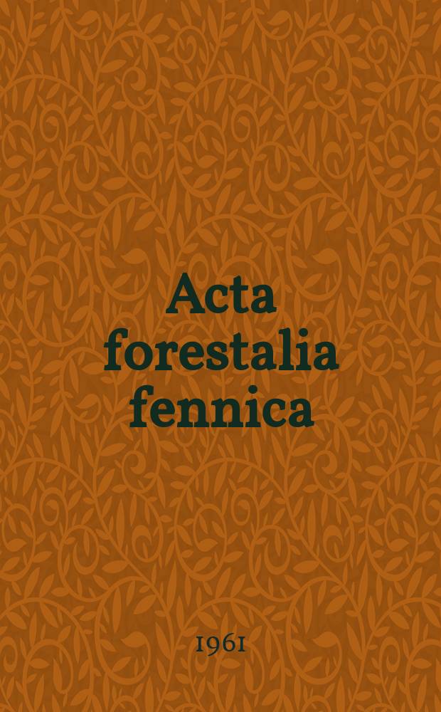 Acta forestalia fennica : Arbeiten den Forstwissenschaftlichen Gesellschaft in Finnland. 73, 5 : Puutavaran hankintakustannusten ennakko laskenta